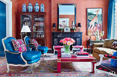 Living room with the oriental accents