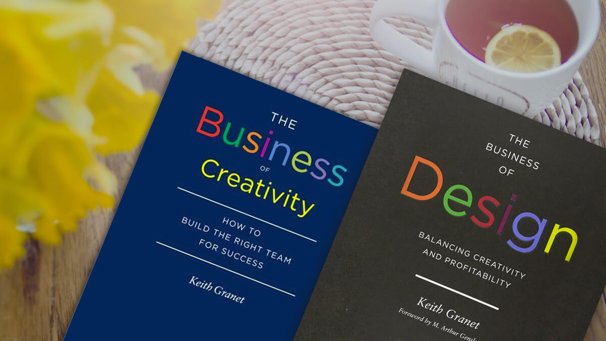 Two books cover: "The Business of Creativity" and "The Business of Design" by Keith Granet